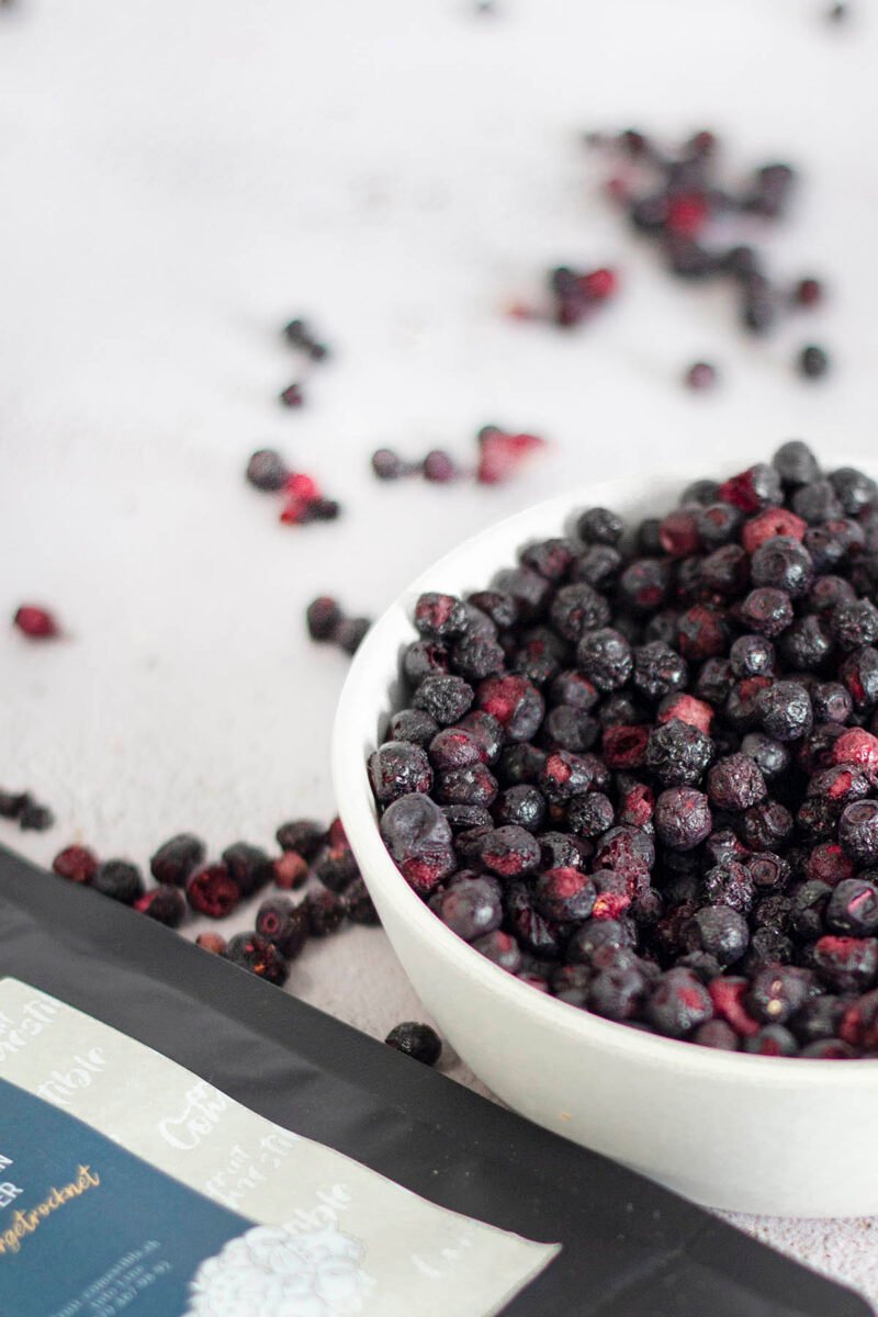 Gefriergetrocknet echte heidelbeere ganz