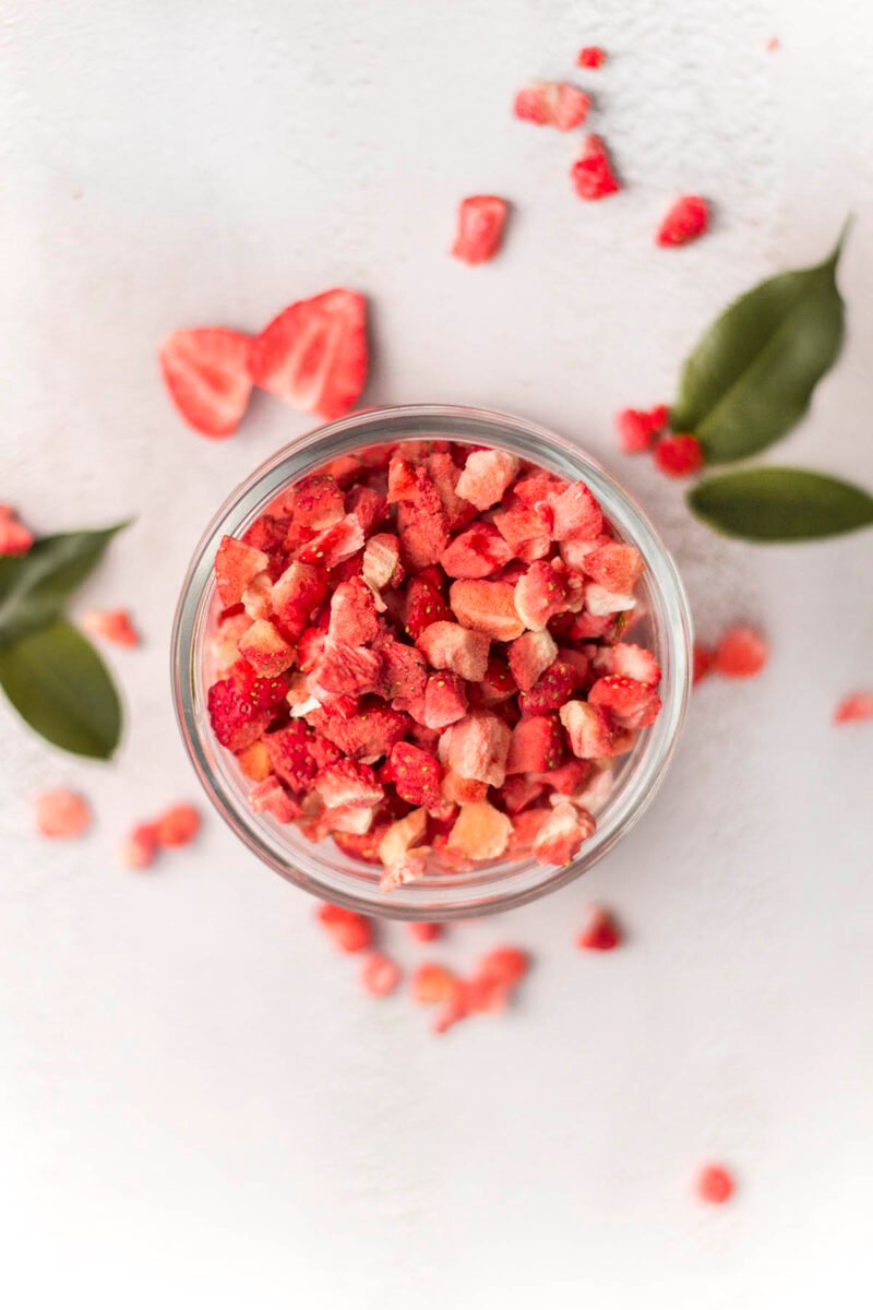 Gefriergetrocknet erdbeeren granulat