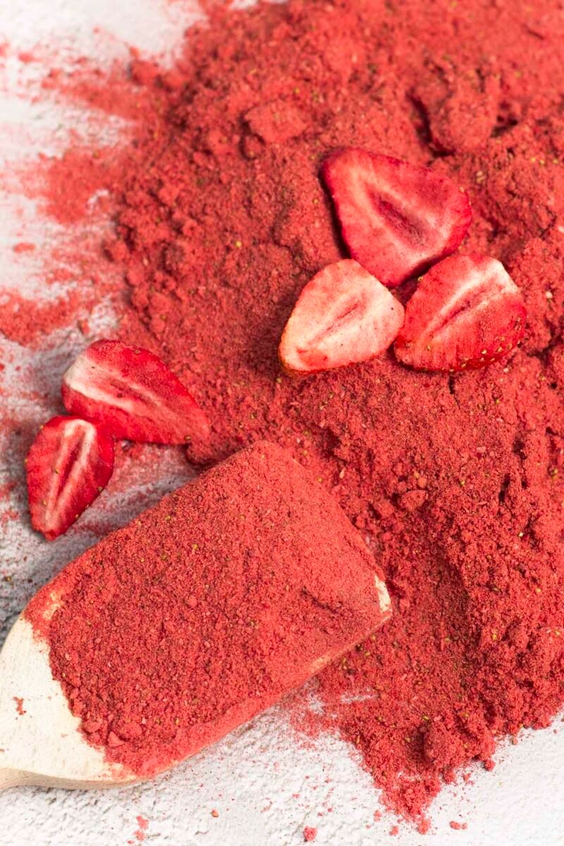 Gefriergetrocknet erdbeeren pulver