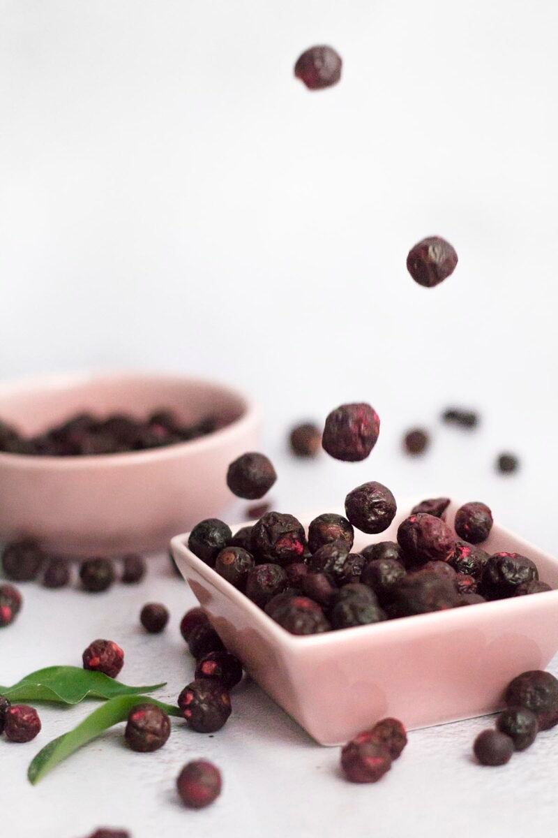 Gefriergetrocknet schwarze johannisbeere