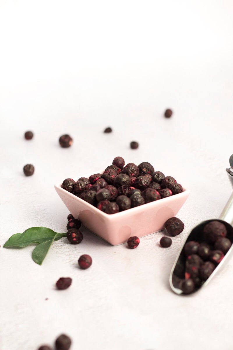 Gefriergetrocknet schwarze johannisbeere ganz