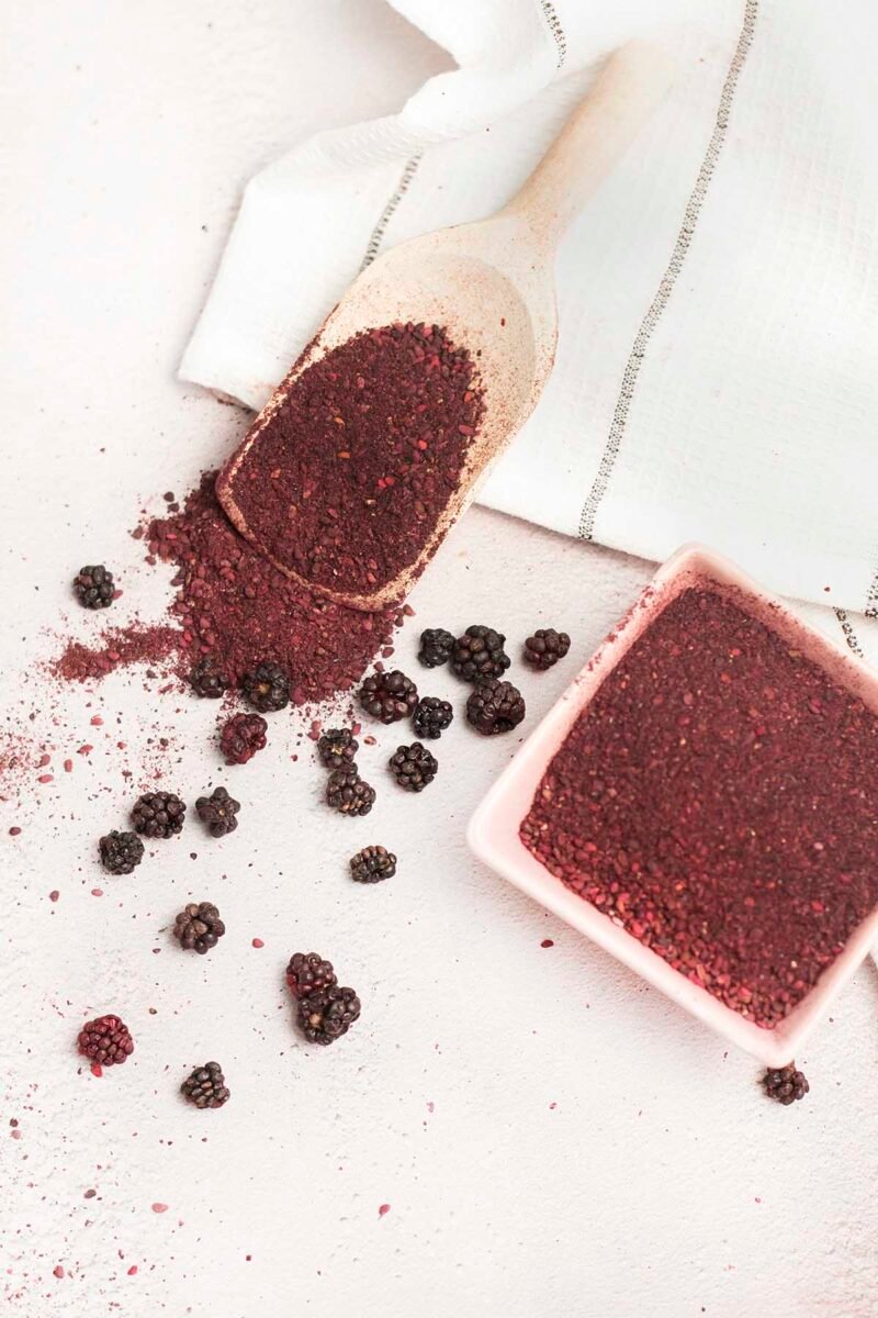 Gefriergetrocknete brombeere pulver