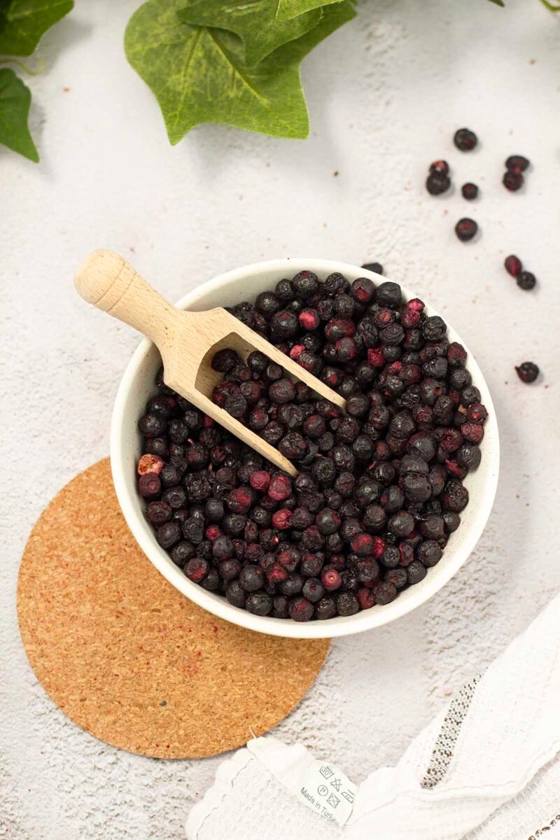 Gefriergetrocknete echte heidelbeere ganz