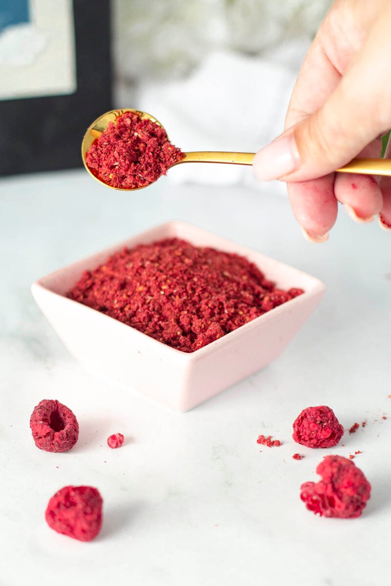 Gefriergetrocknete himbeere pulver