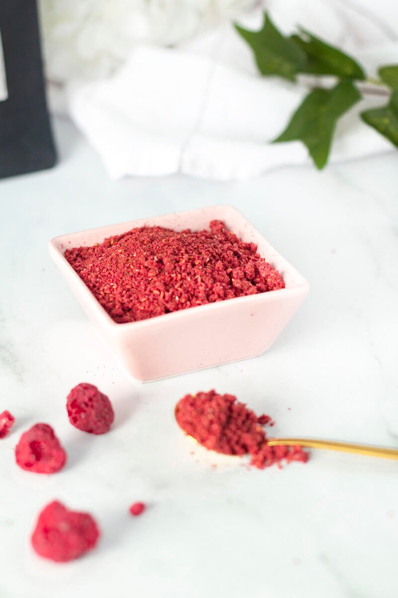 Gefriergetrocknete himbeere pulver