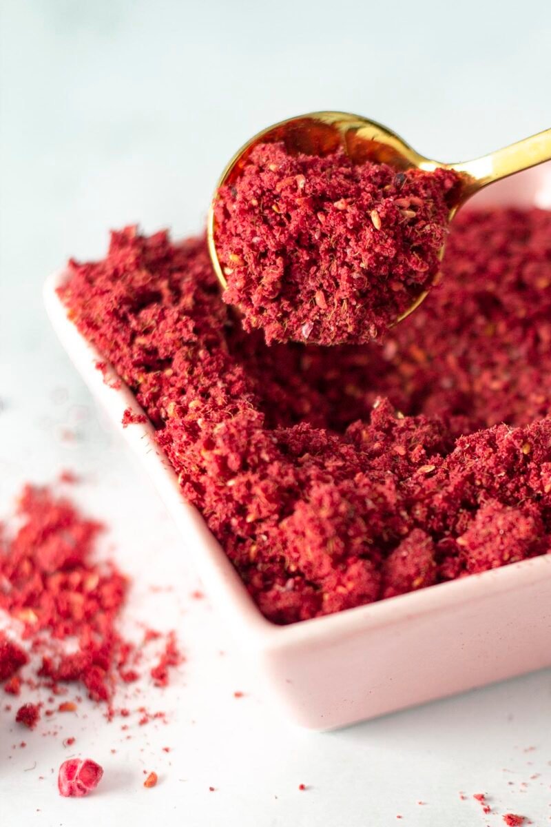 Gefriergetrocknete himbeeren pulver